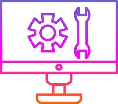 Technical Support Line Gradient Icon vector