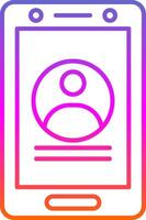 Avatar Line Gradient Icon vector