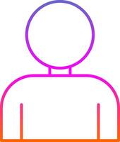 User Line Gradient Icon vector