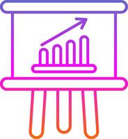 Chart Line Gradient Icon vector