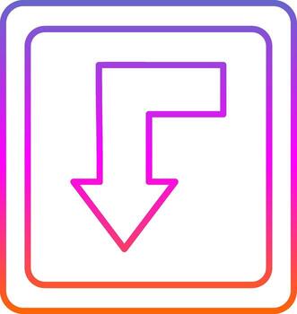 Back Line Gradient Icon vector