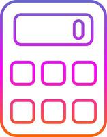 Calculator Line Gradient Icon vector