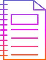 Notebook Line Gradient Icon vector