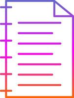 Notebook Line Gradient Icon vector