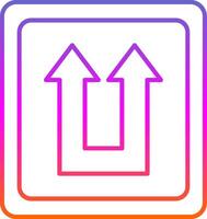 Two Arrows Line Gradient Icon vector