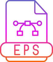 Eps Line Gradient Icon vector