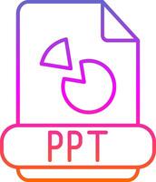 Ppt Line Gradient Icon vector