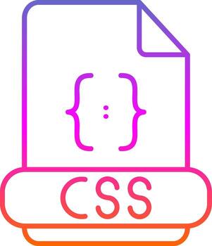 icono de degradado de línea css vector