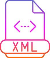 Xml Line Gradient Icon vector