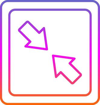 Shrink Line Gradient Icon vector
