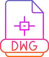 icono de degradado de línea dwg vector