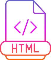 Html Line Gradient Icon vector