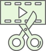 Video editor Green Light Fillay Icon vector