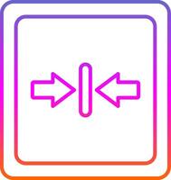 Minimize Line Gradient Icon vector