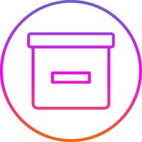 Box Line Gradient Icon vector