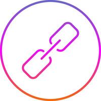 Link Line Gradient Icon vector