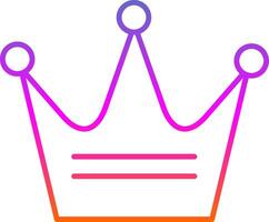 Crown Line Gradient Icon vector