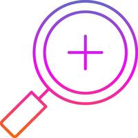 Zoom In Line Gradient Icon vector