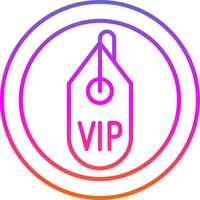 Vip Line Gradient Icon vector