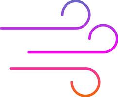 Wind Line Gradient Icon vector