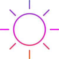 Sun Line Gradient Icon vector
