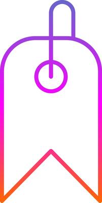 Tag Line Gradient Icon