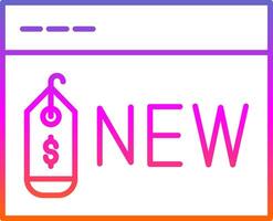 New Item Line Gradient Icon vector