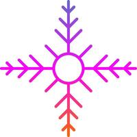 Snowflake Line Gradient Icon vector