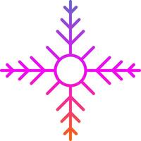 Snowflake Line Gradient Icon vector