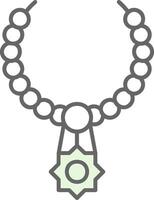 Necklace Green Light Fillay Icon vector