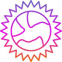 Sun Line Gradient Icon vector