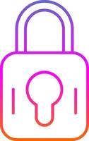 Padlock Line Gradient Icon vector