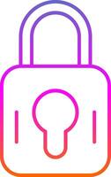 Padlock Line Gradient Icon vector