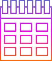 Calendar Line Gradient Icon vector