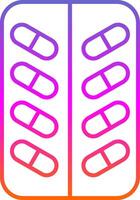 Pill Line Gradient Icon vector