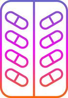 Pill Line Gradient Icon vector