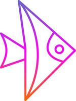 Fish Line Gradient Icon vector