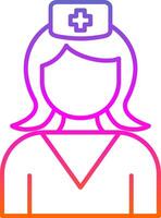 Nurse Line Gradient Icon vector