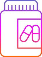 Pill Line Gradient Icon vector