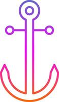 Anchor Line Gradient Icon vector