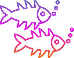 Codfish Line Gradient Icon vector