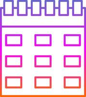 Calendar Line Gradient Icon vector