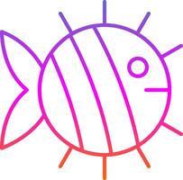 pescado línea degradado icono vector