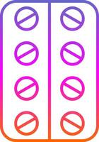 Pill Line Gradient Icon vector