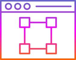 Text Editor Line Gradient Icon vector