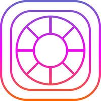 Lifebuoy Line Gradient Icon vector