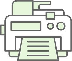 Printer Green Light Fillay Icon vector