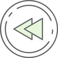 Fast forward Green Light Fillay Icon vector