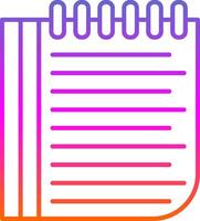 Notes Line Gradient Icon vector