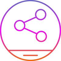 Share Line Gradient Icon vector